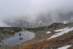 Červená dolinka, descent
