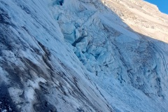 The glacier, most tricky part of the ascent