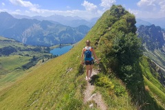 Walking over the ridge