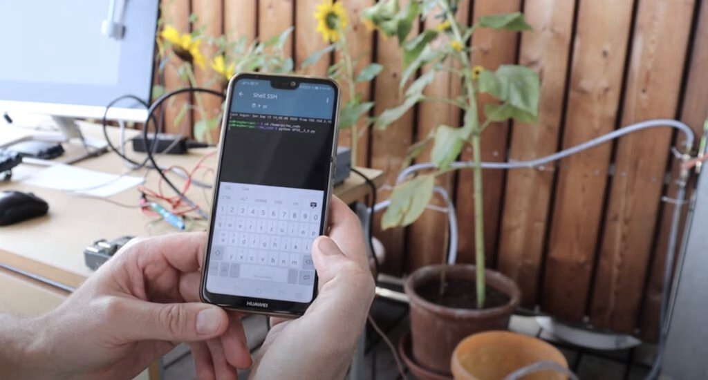 Ein mit Smartphone-App gesteuerter Bewässerungs-Prototyp