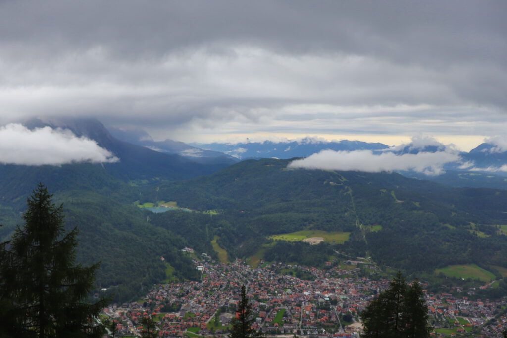 Mittenwald seen from the Mittenwalder Hütte (1519 meters)